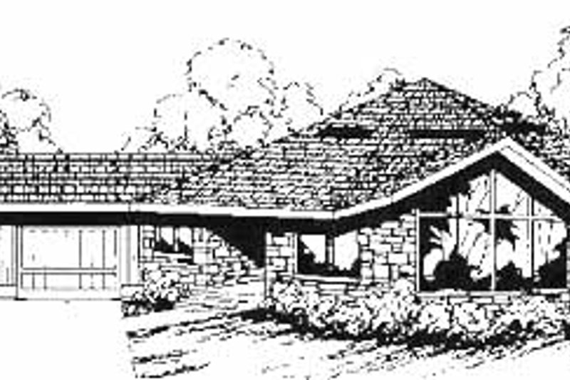 Home Plan - Contemporary Exterior - Front Elevation Plan #60-640