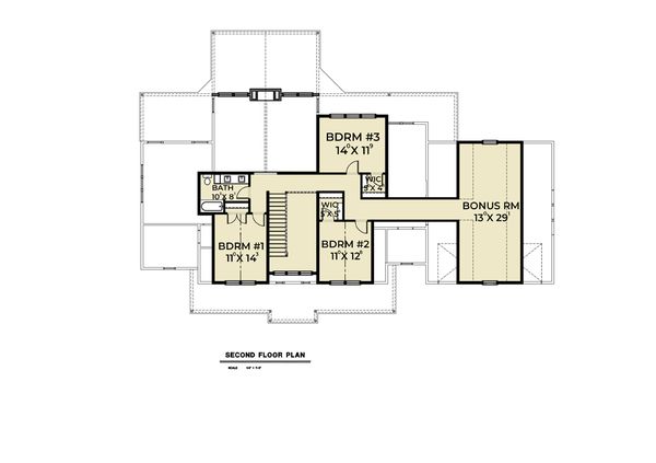 House Design - Cottage Floor Plan - Upper Floor Plan #1070-72