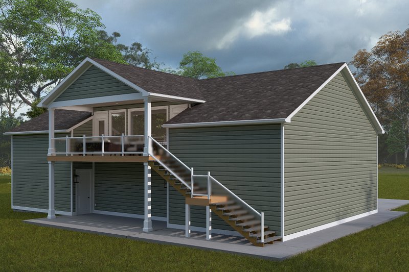 Architectural House Design - Exterior - Rear Elevation 1 for Farmhouse House Plan #1060-343, 0 bath