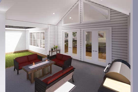 Exterior - Covered Porch for Farmhouse House Plan #513-2191 - 6 bed, 4.5 bath