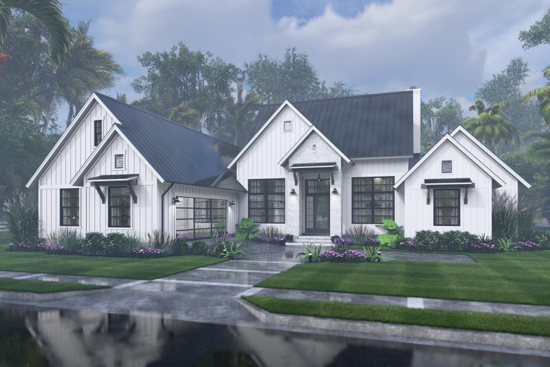 Dream House Plan - Exterior - Front Elevation 3 for Farmhouse House Plan #120-284 - 3 bed, 3.5 bath