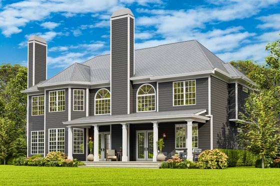 Exterior - Front Elevation 4 for Traditional House Plan #54-324 - 5 bed, 4 bath