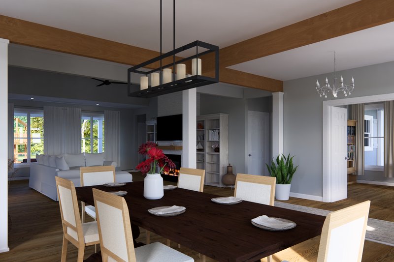 Home Plan - Interior - Dining Room for Farmhouse House Plan #513-2172 - 3 bed, 4 bath