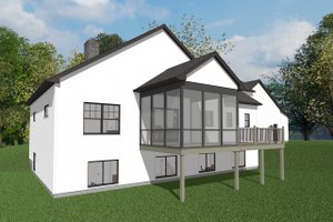 Exterior - Rear Elevation for Craftsman House Plan #49-290 - 2 bed, 2 bath