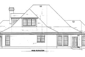 Exterior - Rear Elevation for Southern House Plan #410-146 - 4 bed, 3.5 bath