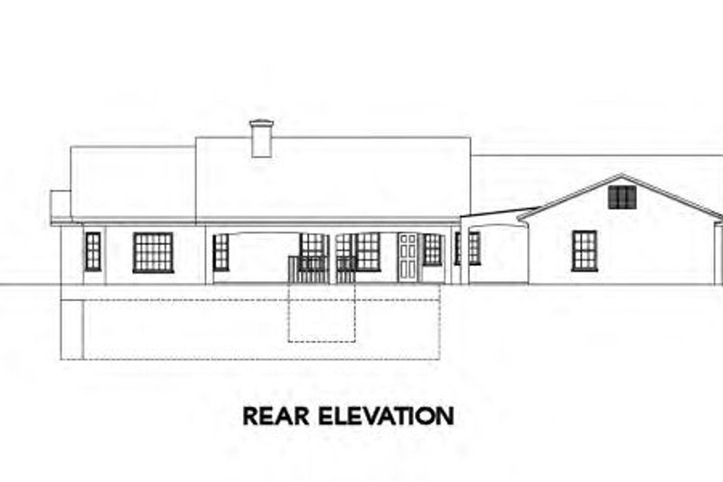 House Plan Design - Exterior - Rear Elevation for Mediterranean House Plan #1-1109 - 5 bed, 3.5 bath