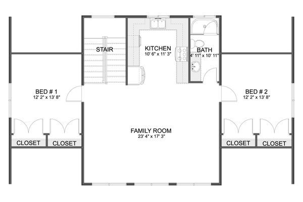 Architectural House Design - Farmhouse Floor Plan - Upper Floor Plan #1060-307