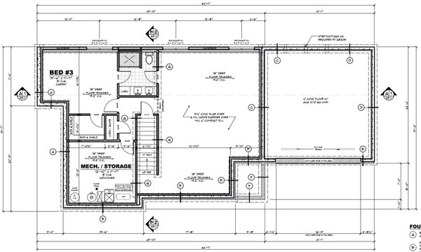 House Plan Design - Contemporary Floor Plan - Lower Floor Plan #1075-3