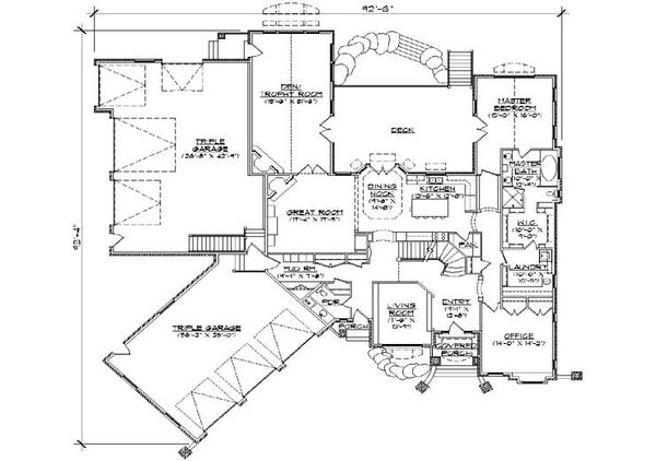 European Floor Plan - Main Floor Plan #5-427