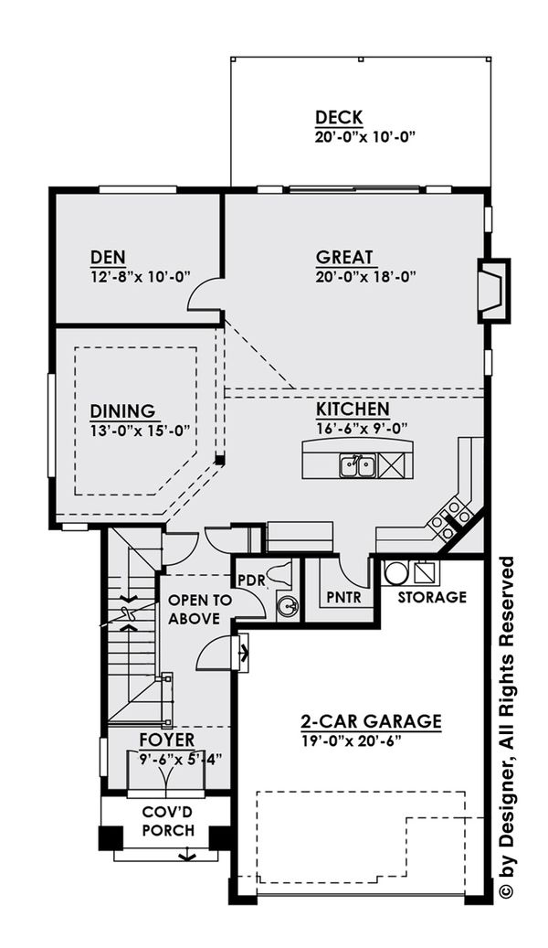 Architectural House Design - Contemporary Floor Plan - Main Floor Plan #1066-5