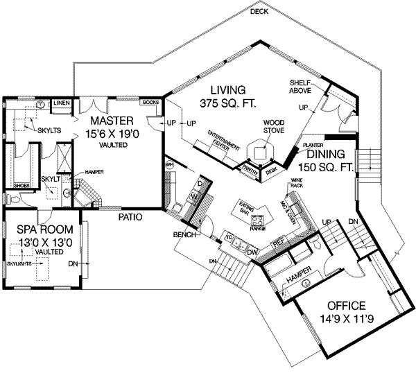 Home Plan - Traditional Floor Plan - Main Floor Plan #60-372