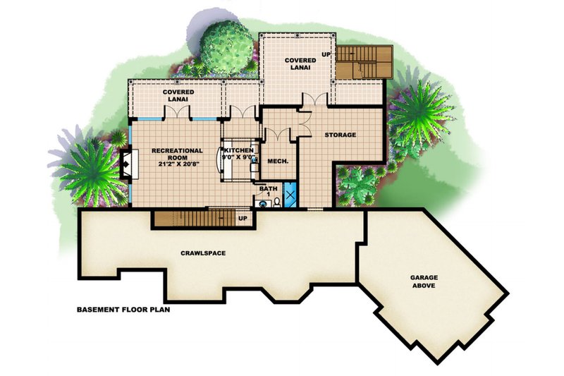 House Blueprint - Floor Plan - Lower Floor for Country House Plan #27-531 - 3 bed, 4.5 bath
