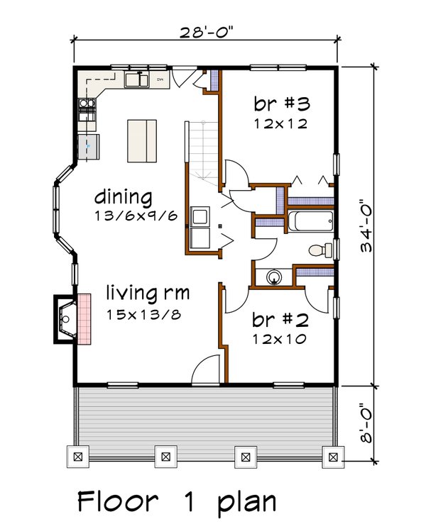 Dream House Plan - Farmhouse Floor Plan - Main Floor Plan #79-340