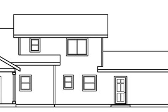 Exterior - Rear Elevation for Traditional House Plan #124-717 - 3 bed, 2.5 bath