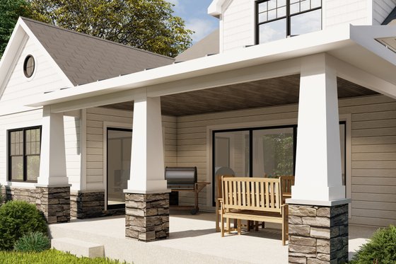 Exterior - Covered Porch for Traditional House Plan #1064-206 - 3 bed, 2.5 bath
