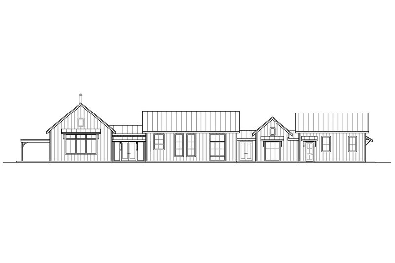 Dream House Plan - Exterior - Rear Elevation for Craftsman House Plan #124-1202 - 4 bed, 2 bath