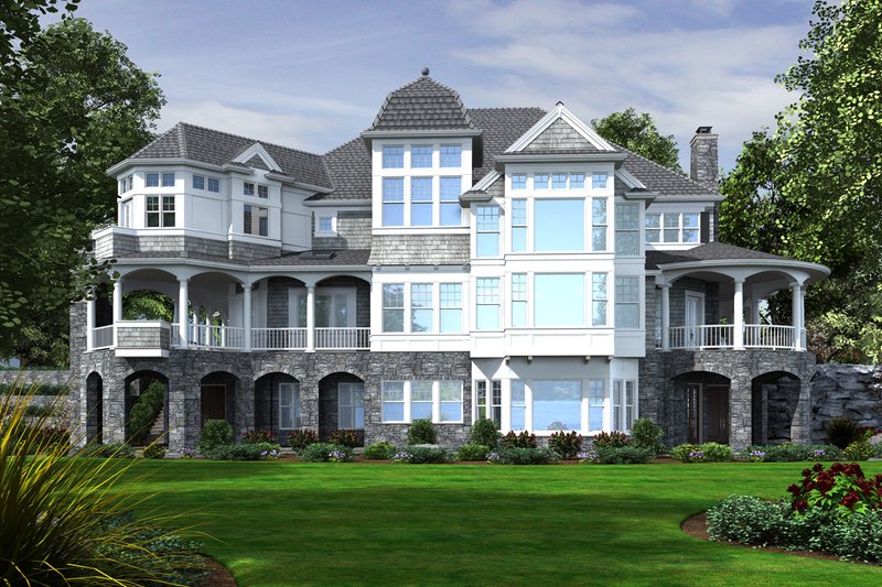 House Blueprint - Exterior - Rear Elevation for Colonial House Plan #132-571 - 5 bed, 6.5 bath