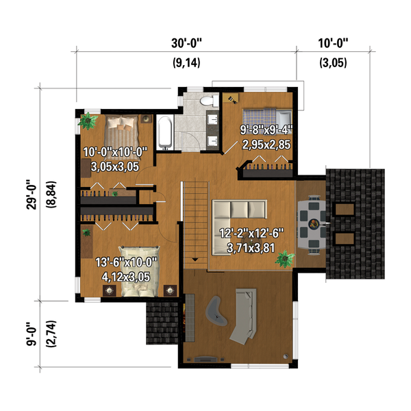 Architectural House Design - Cottage Floor Plan - Upper Floor Plan #25-4922