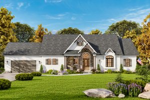 Exterior - Front Elevation for Traditional House Plan #54-710 - 4 bed, 4 bath