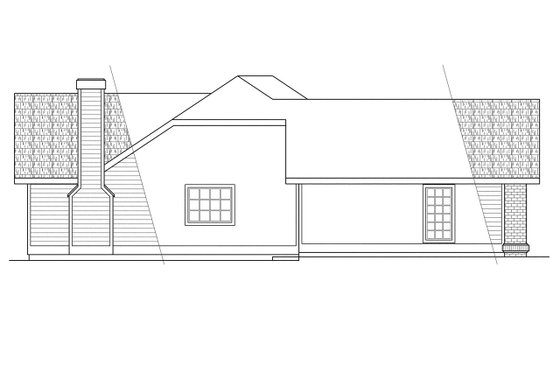 Exterior - Other Elevation for Traditional House Plan #124-137 - 2 bed, 2 bath