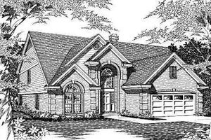 European Exterior - Front Elevation Plan #329-271