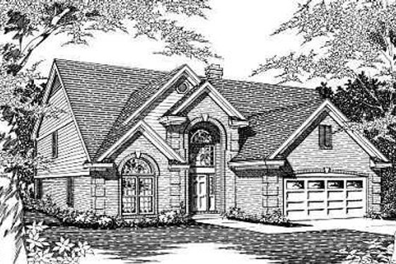 Exterior - Front Elevation for European House Plan #329-271 - 4 bed, 2.5 bath