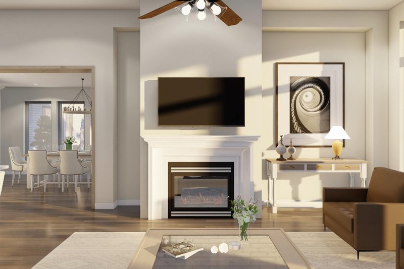 Home Plan - Interior - Family Room 2 for Prairie House Plan #923-405 - 4 bed, 2.5 bath