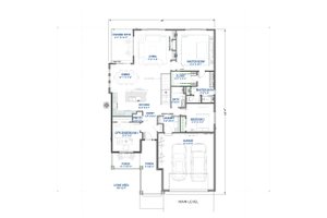 Floor Plan - Main Floor for Ranch House Plan #1069-23 - 3 bed, 2 bath