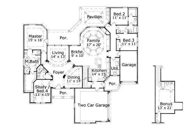 European Floor Plan - Main Floor Plan #411-476