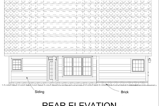 Exterior - Rear Elevation for Traditional House Plan #513-2189 - 4 bed, 3.5 bath