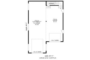 Floor Plan - Lower Floor for Country House Plan #932-74, 0 bath