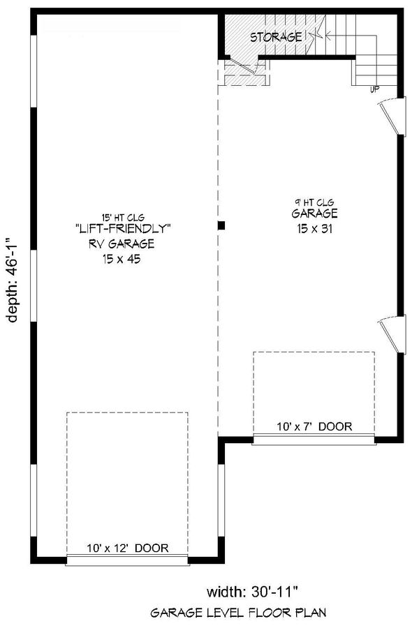 House Blueprint - Country Floor Plan - Lower Floor Plan #932-74