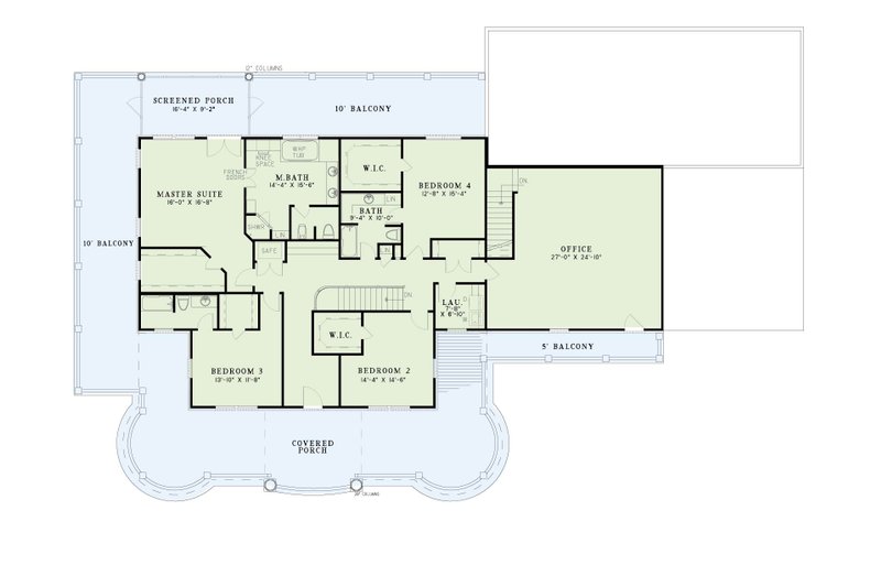 Dream House Plan - Floor Plan - Upper Floor House Plan #17-2098 - 6 bed, 5 bath