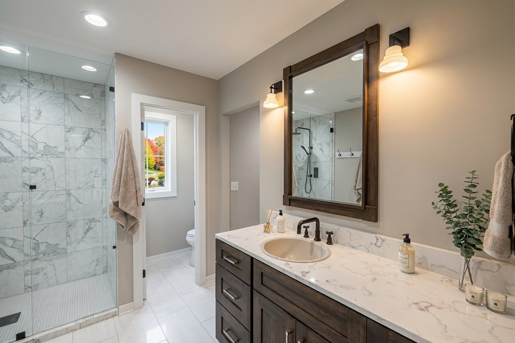 Interior - Master Bathroom for Craftsman House Plan #51-1515 - 3 bed, 2.5 bath