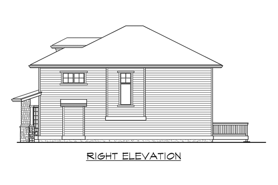 Exterior - Other Elevation 3 for Traditional House Plan #132-105 - 2 bed, 2.5 bath