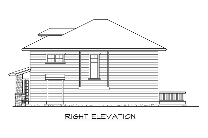 Architectural House Design - Exterior - Other Elevation 3 for Traditional House Plan #132-105 - 2 bed, 2.5 bath