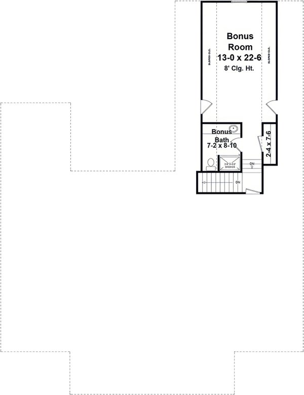 Dream House Plan - Floor Plan - Upper Floor for Farmhouse House Plan #21-678 - 3 bed, 2.5 bath