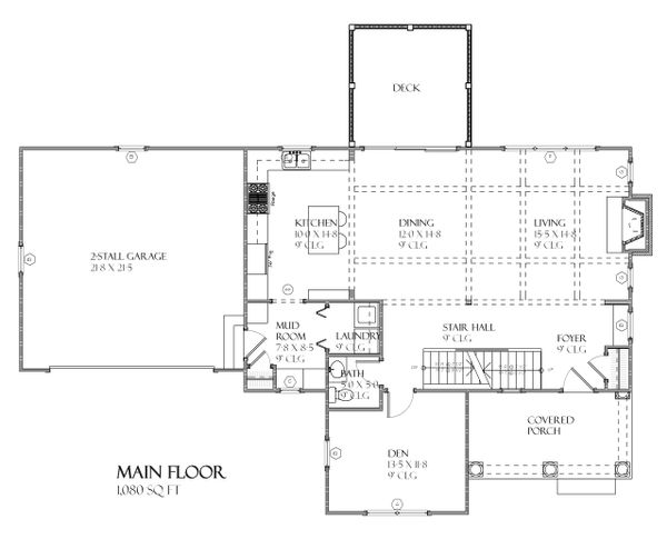 Traditional Floor Plan - Main Floor Plan #901-71