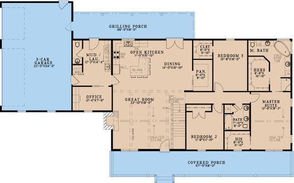 Farmhouse Floor Plan - Main Floor Plan #923-339