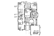 Mediterranean Style House Plan - 3 Beds 2 Baths 1936 Sq/Ft Plan #47-210 