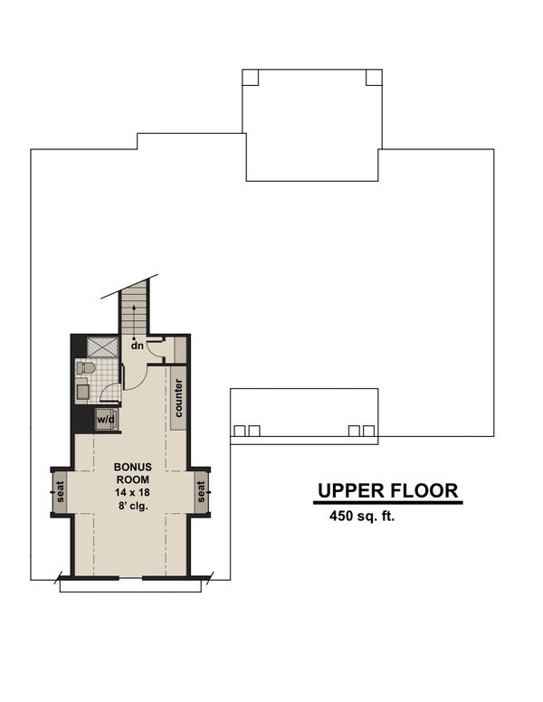 Craftsman Floor Plan - Upper Floor Plan #51-584