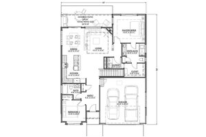 Floor Plan - Main Floor for Craftsman House Plan #1069-15 - 2 bed, 2 bath