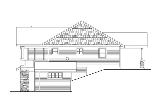 Exterior - Other Elevation 2 for Craftsman House Plan #124-1407 - 4 bed, 2.5 bath