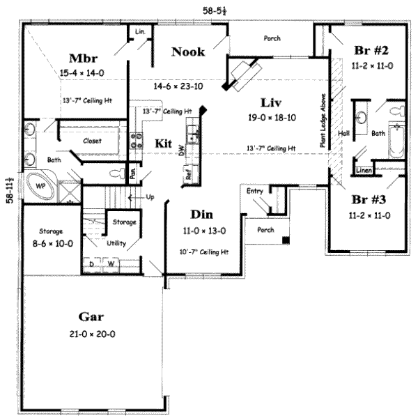 European Floor Plan - Main Floor Plan #329-101