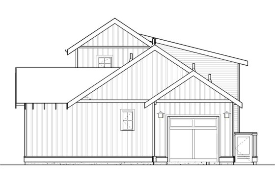Exterior - Rear Elevation for Craftsman House Plan #895-118 - 2 bed, 2.5 bath