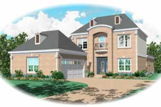 European Exterior - Front Elevation Plan #81-278