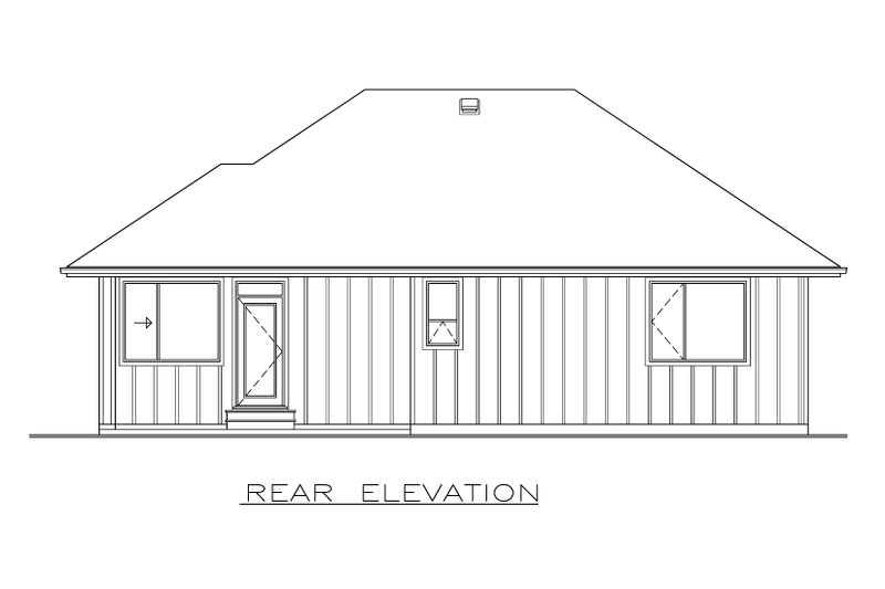 Dream House Plan - Exterior - Rear Elevation for Farmhouse House Plan #1100-61 - 3 bed, 4 bath