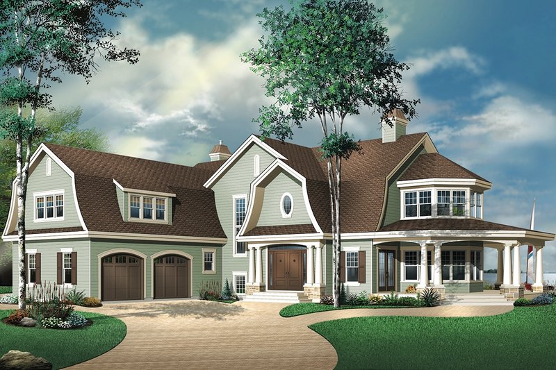 Home Plan - Country Exterior - Front Elevation Plan #23-414