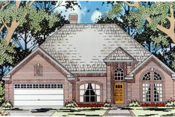 Exterior - Front Elevation for Traditional House Plan #42-281 - 4 bed, 2 bath