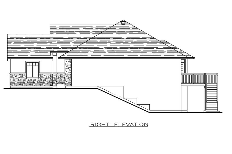 Architectural House Design - Exterior - Other Elevation 1 for Craftsman House Plan #1100-126 - 3 bed, 2 bath